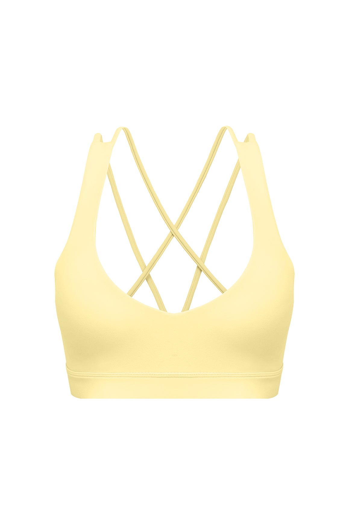 Scoop Neck Crossback Bra | WISKII Active | Lemondrop