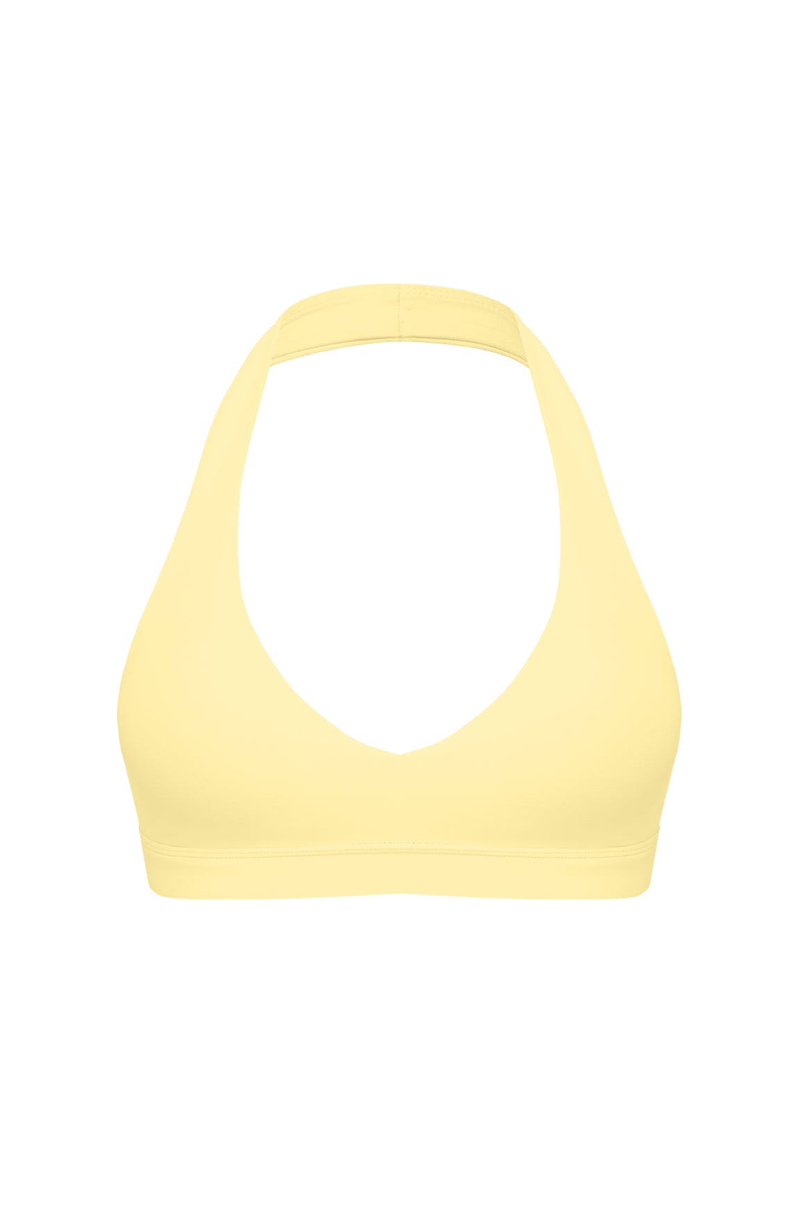 WISKII V-Cut Halter Sports Bra in Sakura Zen with stylish V-neck design and supportive fit for active wear