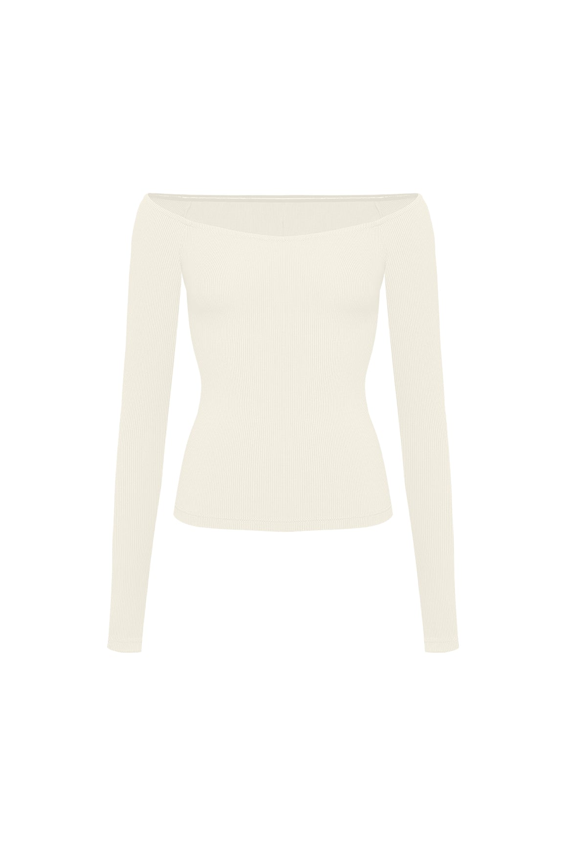 WISKII Sculpt Off-Shoulder Top in soft fabric, featuring a relaxed fit and elegant design, perfect for casual wear.
