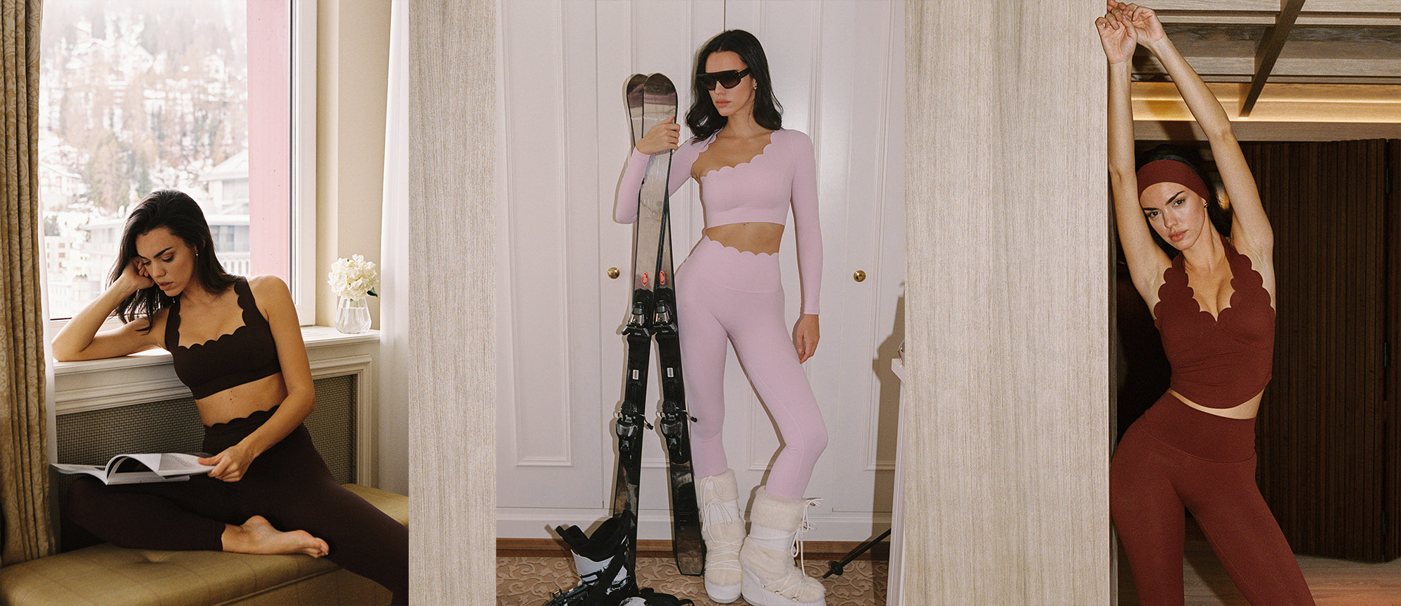 WISKII Scallop Bras & Leggings