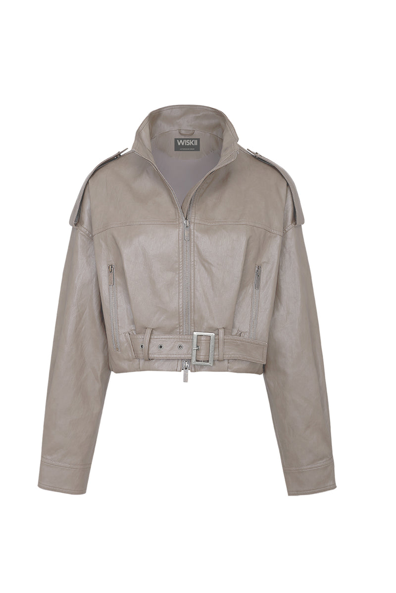 Retro Faux Leather Jacket