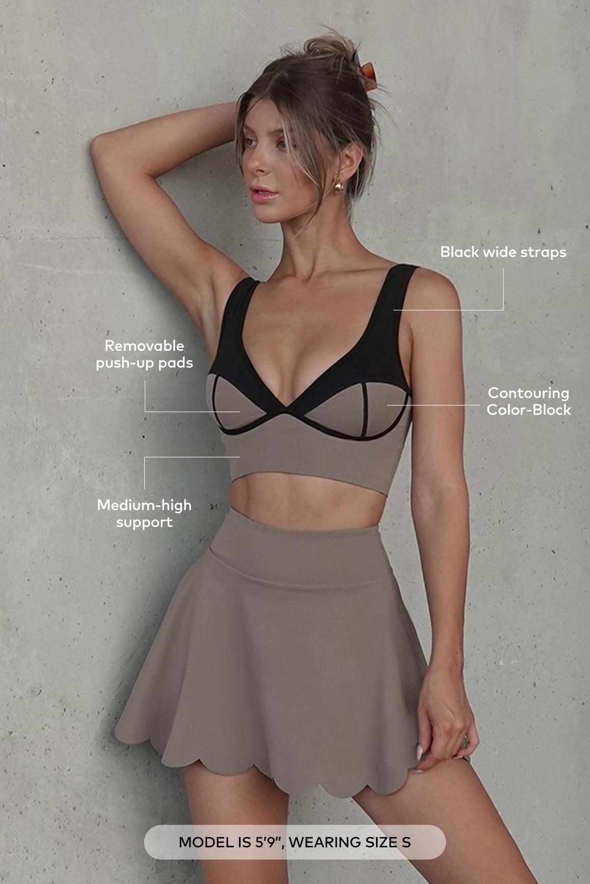 Color Blocked Sports Bra.