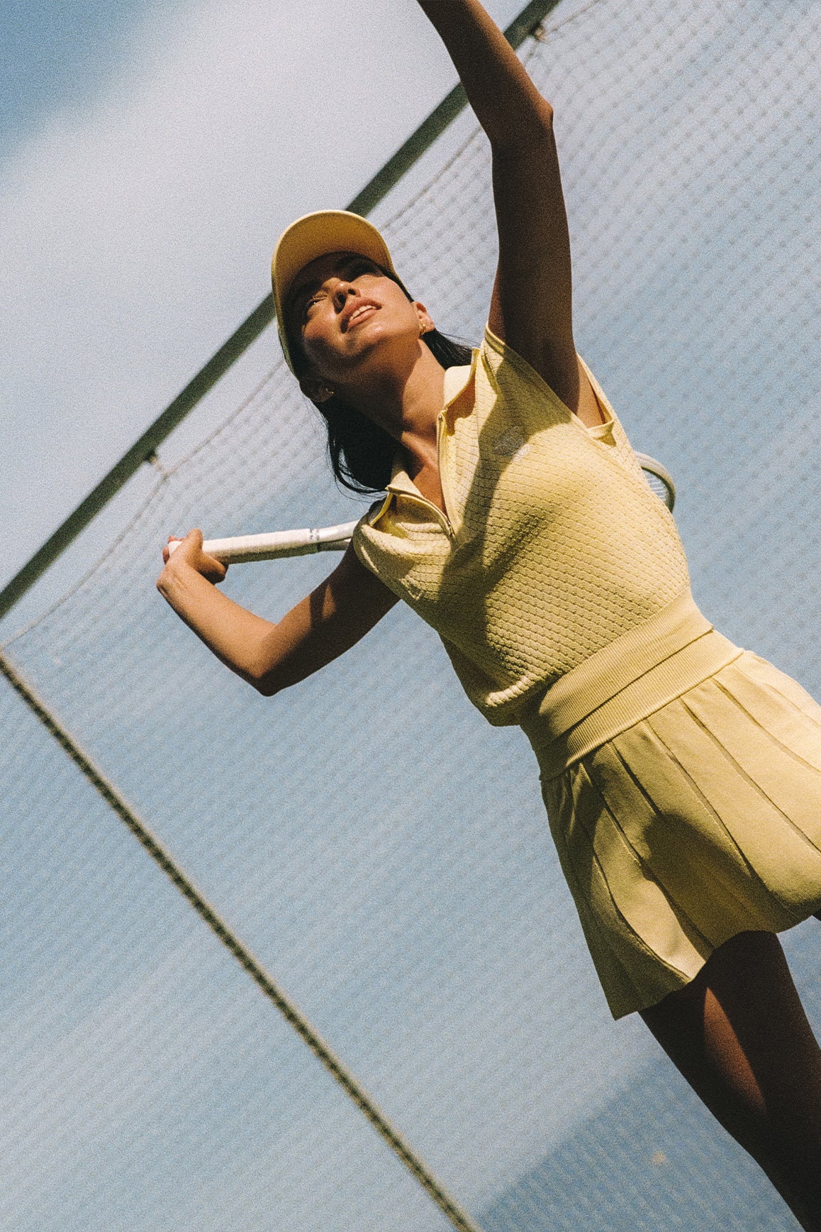 Riviera Jacquard knit Zip Tank Top