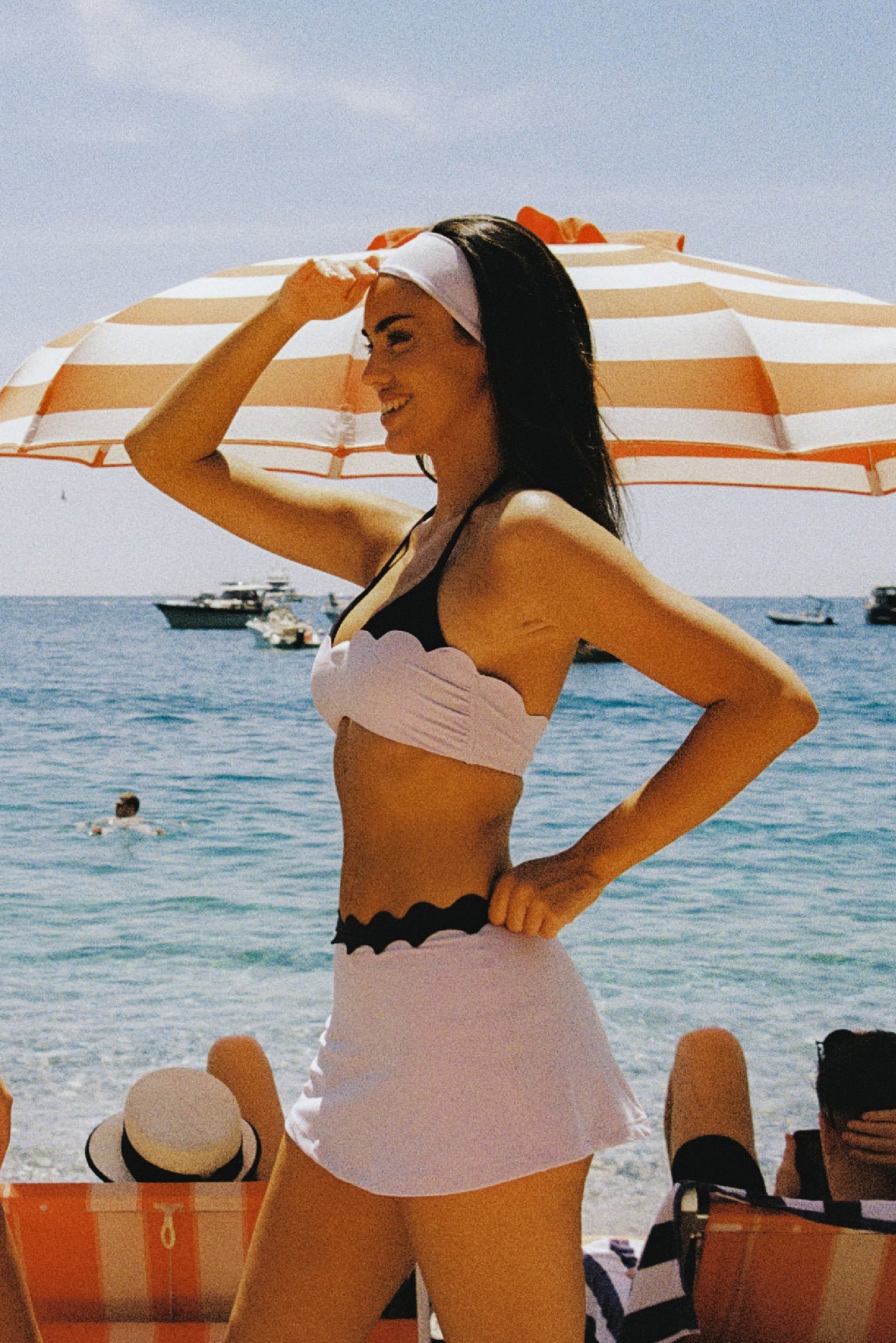 Riviera Scallop Contrast Skirt