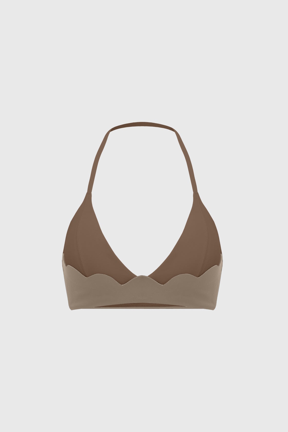 Riviera Scallop Contrast Halter Bra