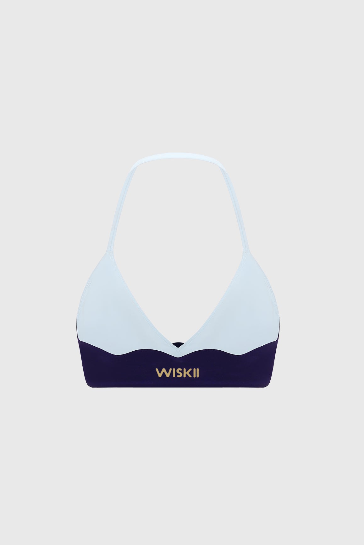 Riviera Scallop Contrast Halter Bra