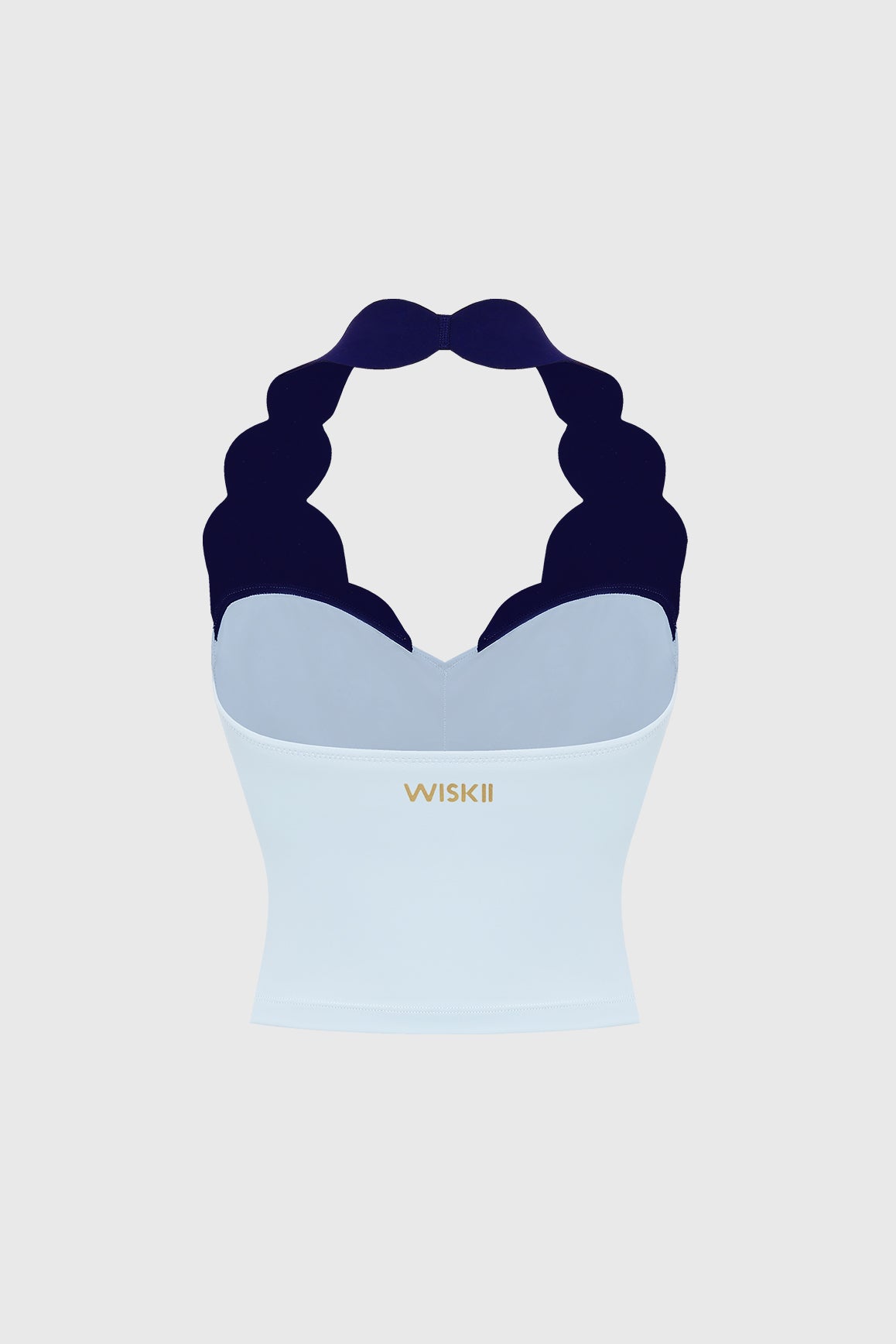 Riviera Scallop Contrast Halter Tank
