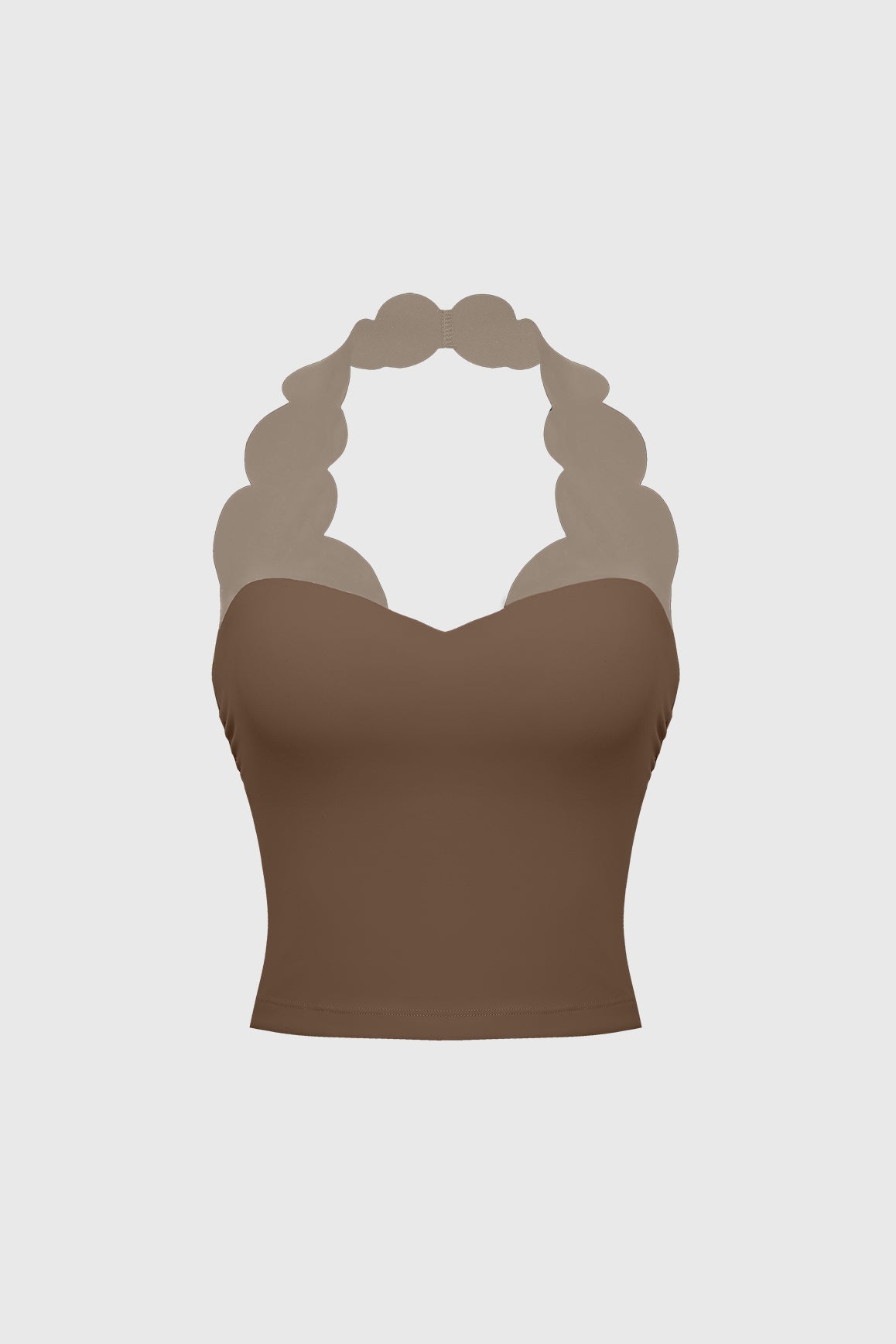 Riviera Scallop Contrast Halter Tank