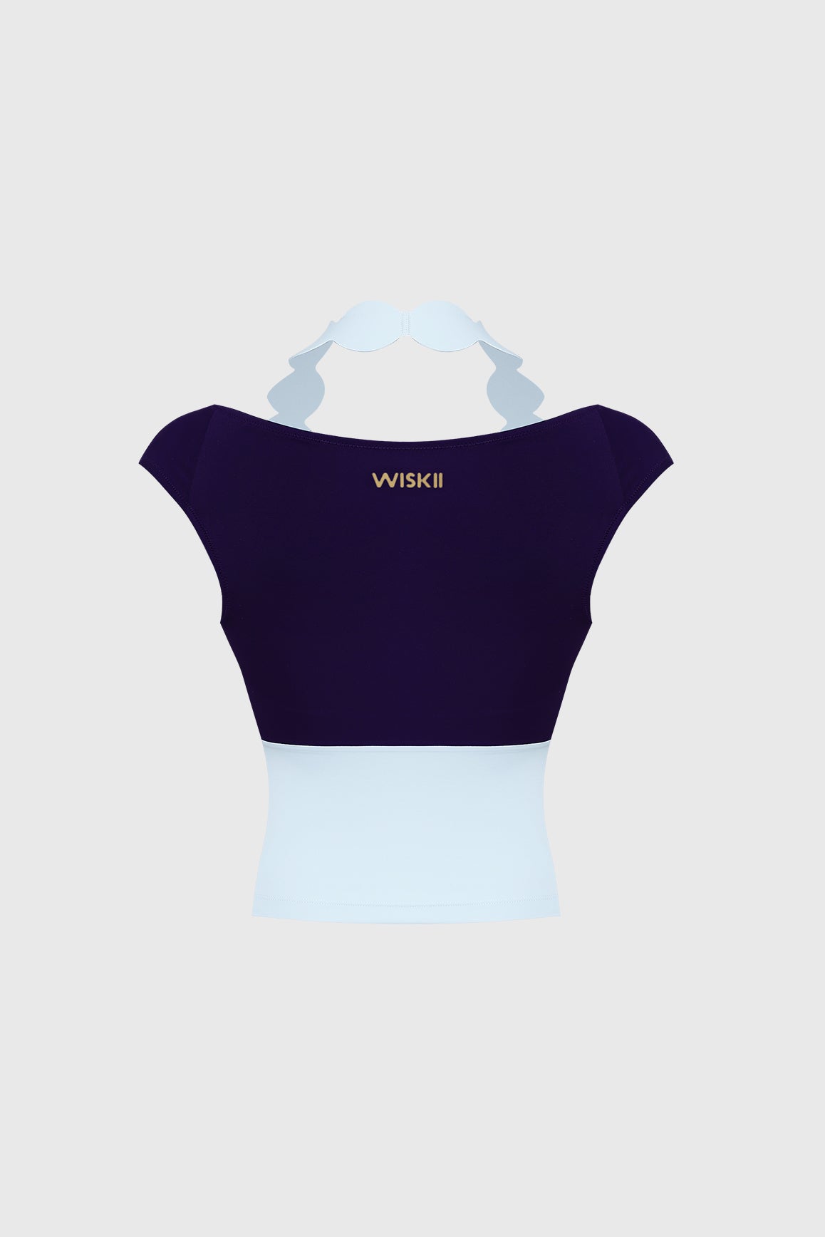 Scallop Contrast Halter Top