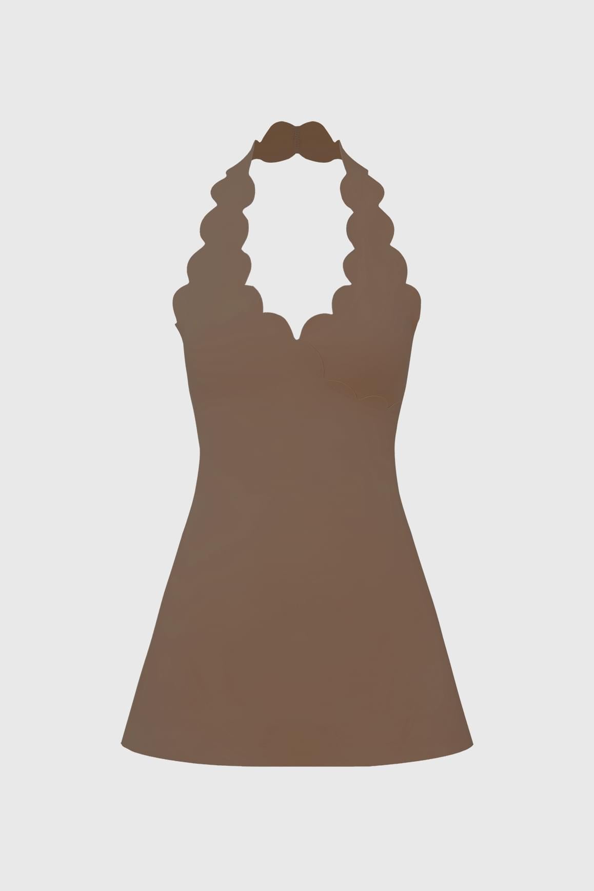 Riviera Scallop-Halter Dress
