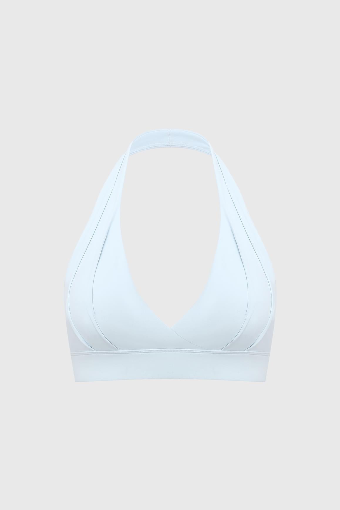 Ripple Ruched Halter Bra.