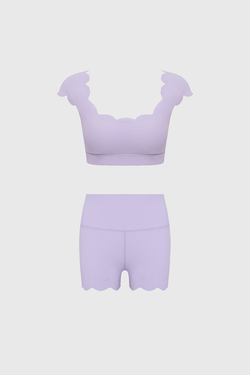 WISKII Chic Bra Top + Leisure High-Waist Mini Short