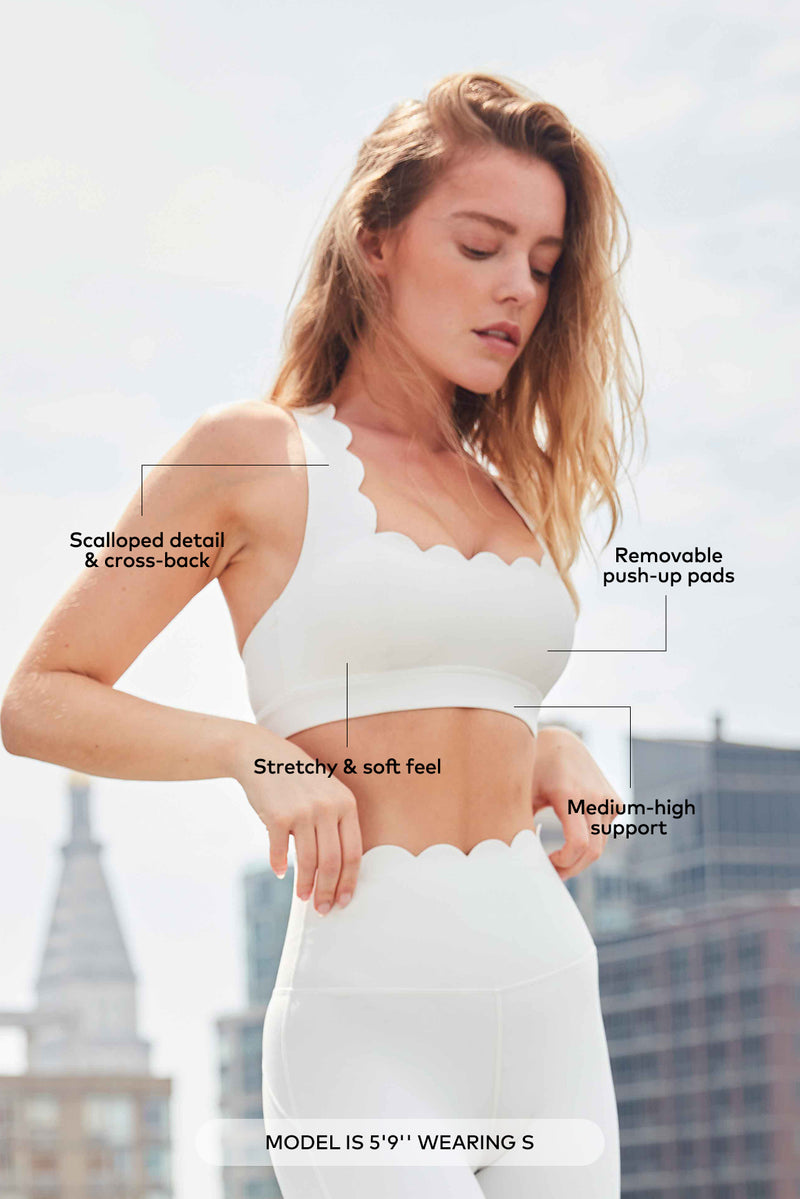 Model wears Cross Back Sports Bra|WISKII Active