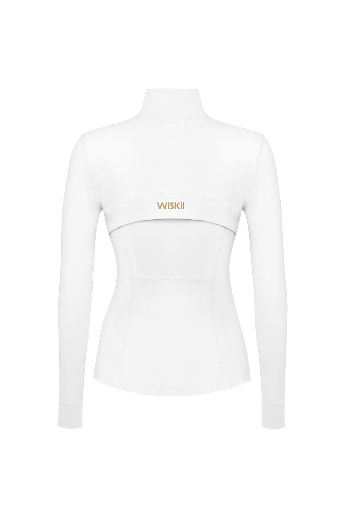 Double Zip Slim Fit Active Jacket | WISKII ACTIVE | Color Ivory