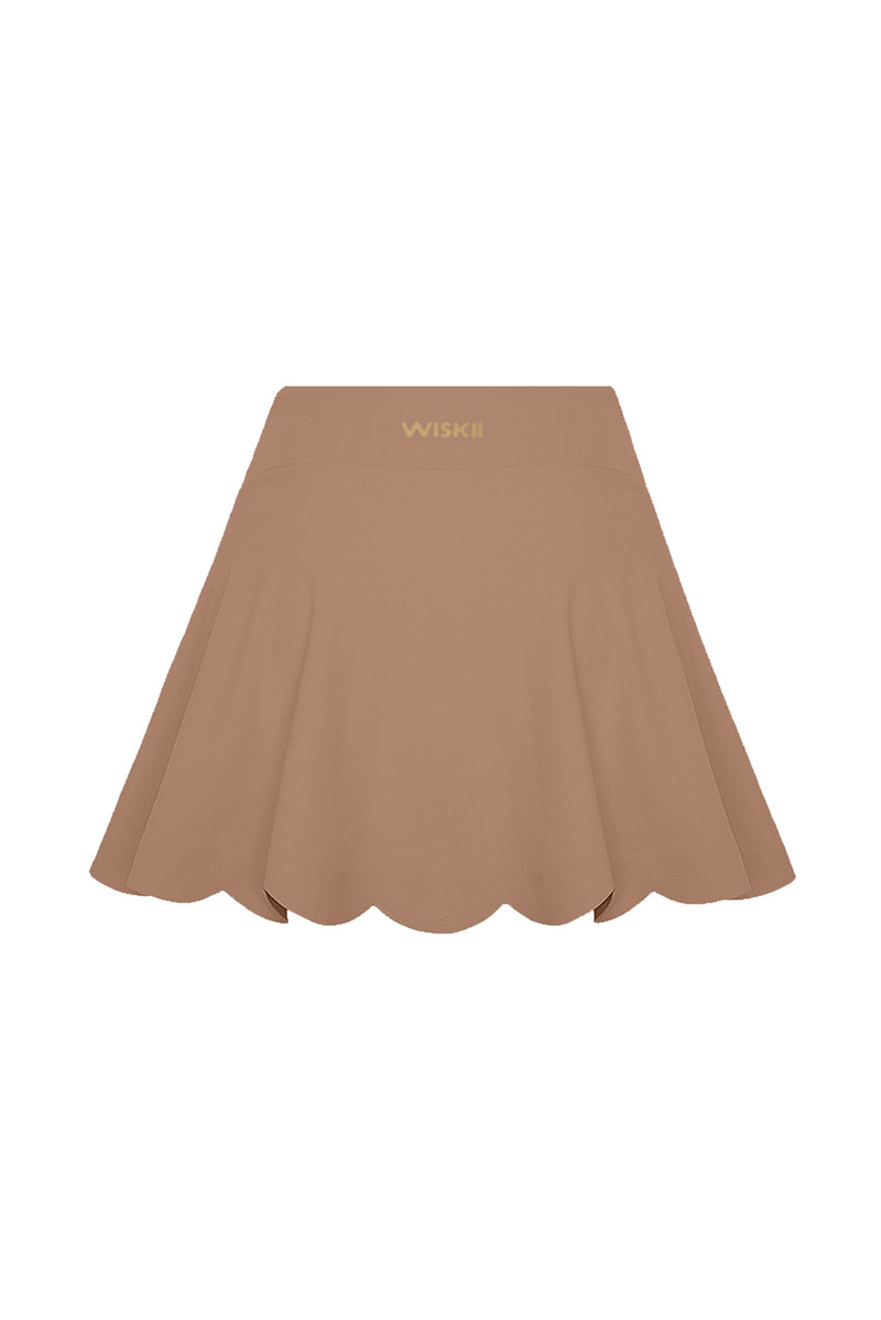 High-Waist A-line Tennis Skirt | Color Tuscan Tan | WISKII Active