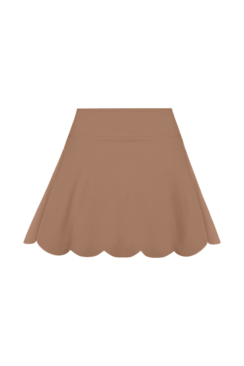 High-Waist A-line Tennis Skirt | Tuscan Tan | WISKII Active
