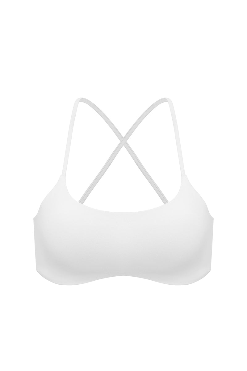 Minimal Crossback Bra | WISKII Bra | Ivory Bra