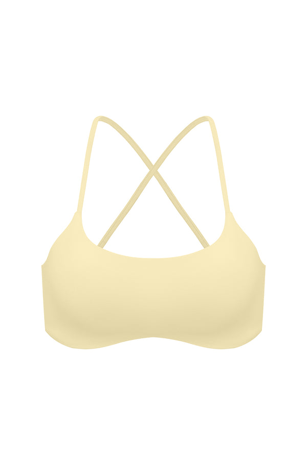 Minimal Crossback Bra | WISKII Active | Lemon Drop