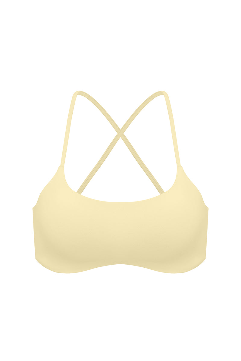 Minimal Crossback Bra | WISKII Active | Lemon Drop
