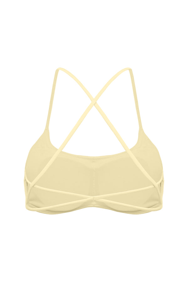 Minimal Crossback Bra | WISKII Active | Lemon Drop