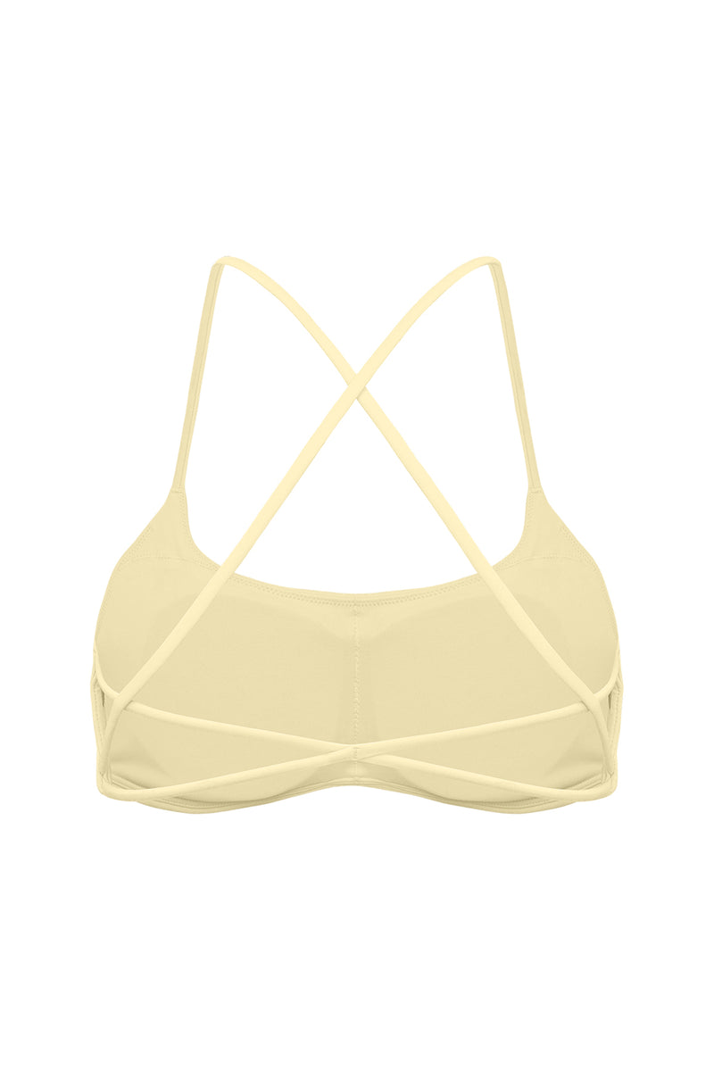 Minimal Crossback Bra | WISKII Active | Lemon Drop