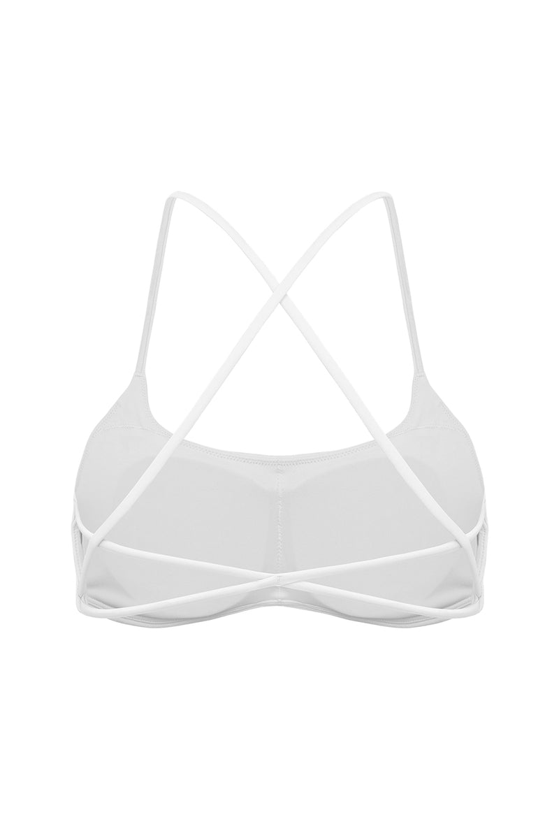 Minimal Crossback Bra | WISKII Bra | Ivory Bra