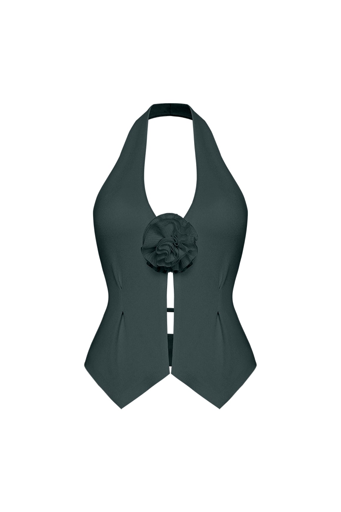 Riviera Floral Halter Vest | WISKII Active | Deep Sea