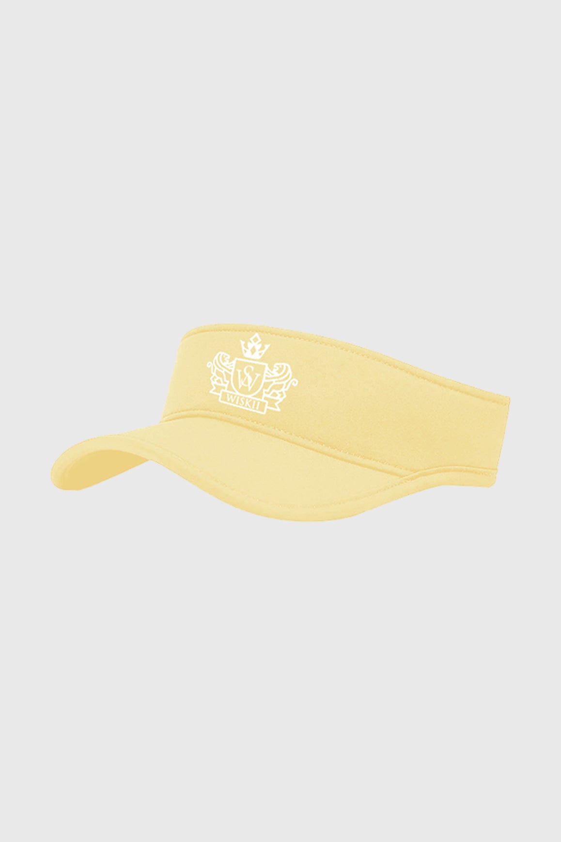 WISKII Riviera Retro Tennis Visor in vibrant lemon color, lightweight accessories for sun protection and stylish athletic wear.