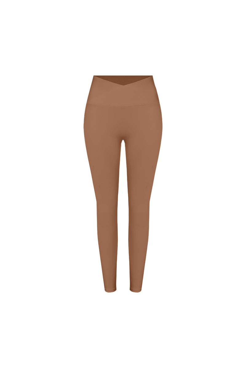 Riviera V-waist Scrunch Legging | Cinnamon | WISKII Active
