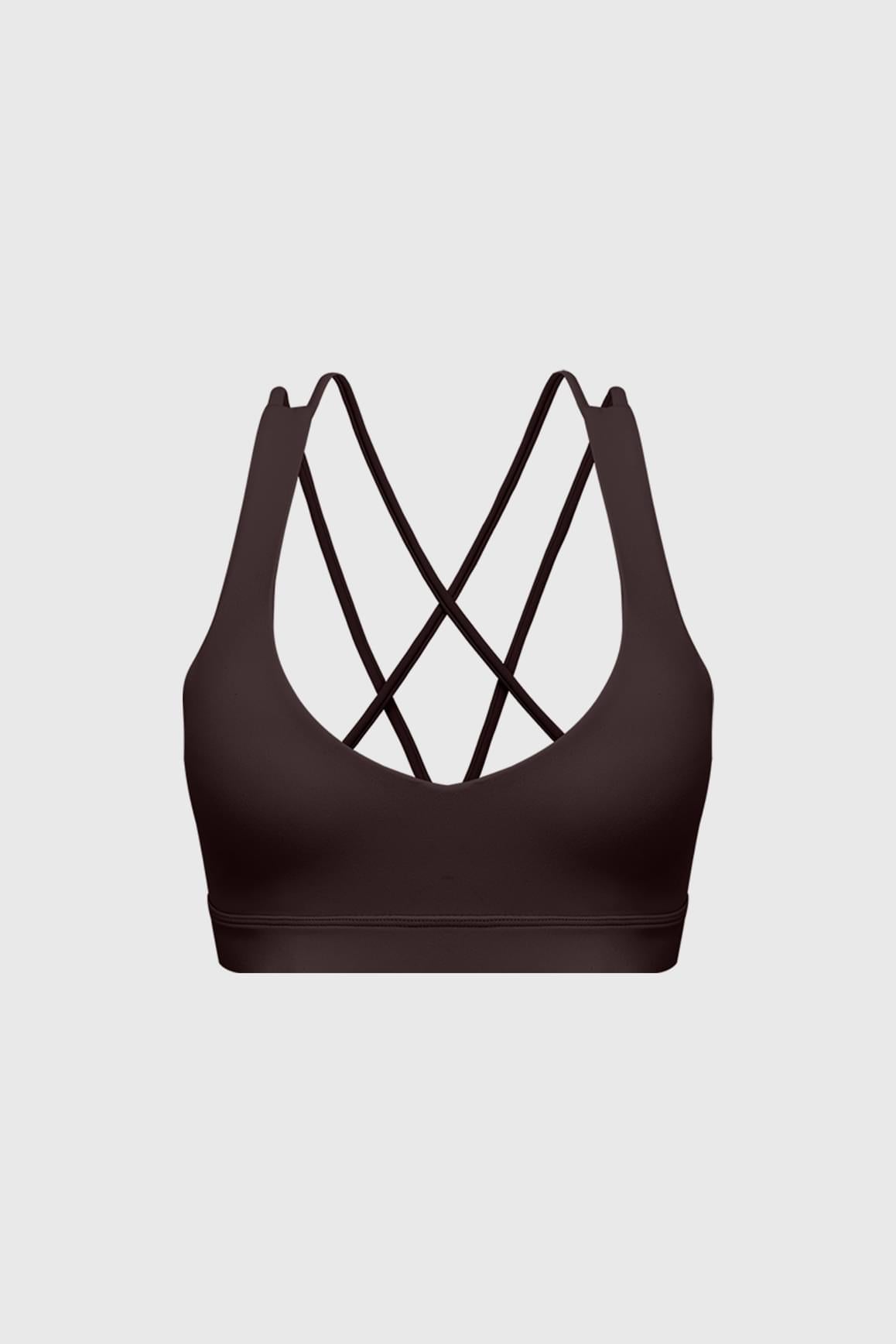 Scoop Neck Crossback Bra | Velevet Fig sports bra featuring a strappy criss-cross back and scoop neckline | WISKII Active