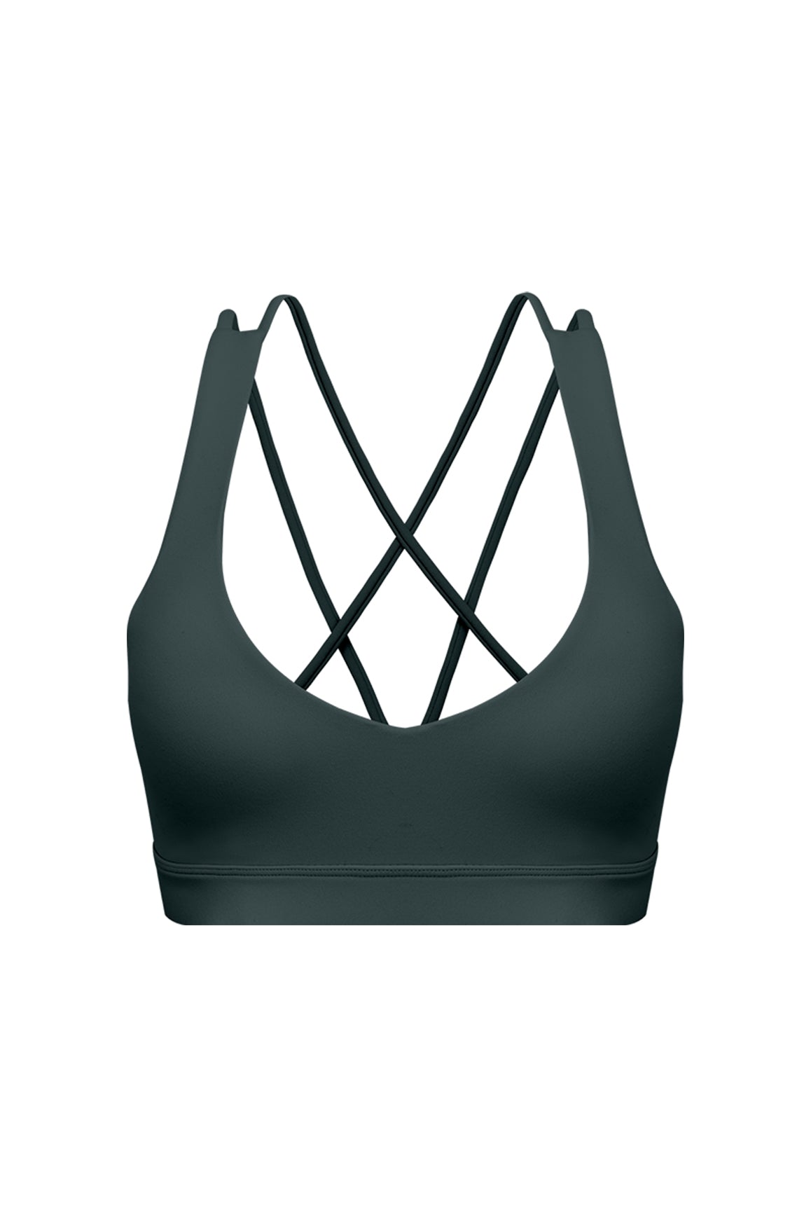 Scoop Neck Crossback Bra | WISKII Active | Deepsea