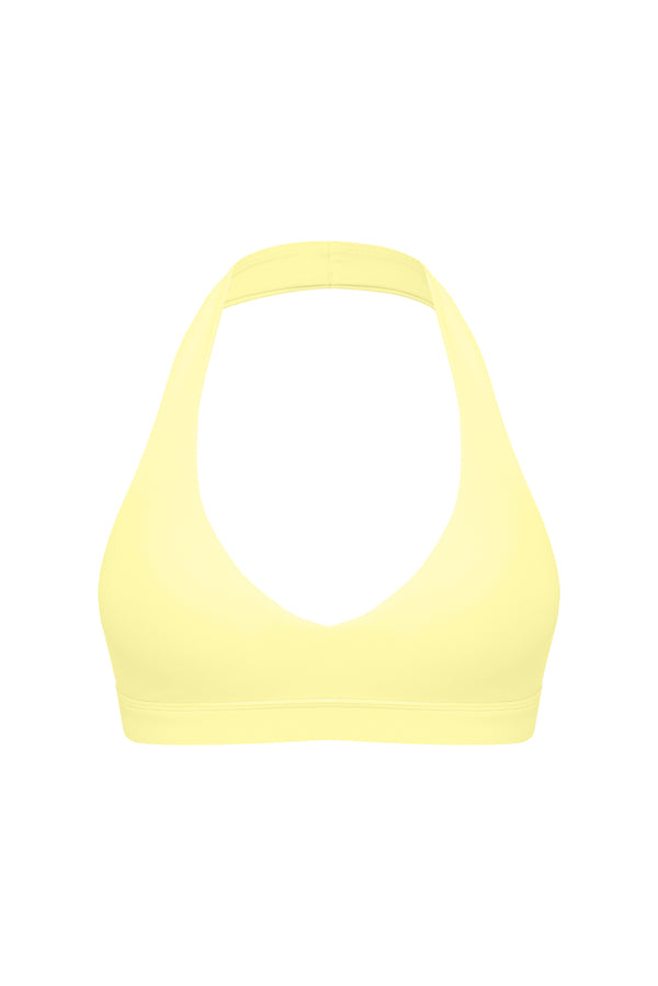 V-Cut Halter Bra | Lemon | WISKII Active