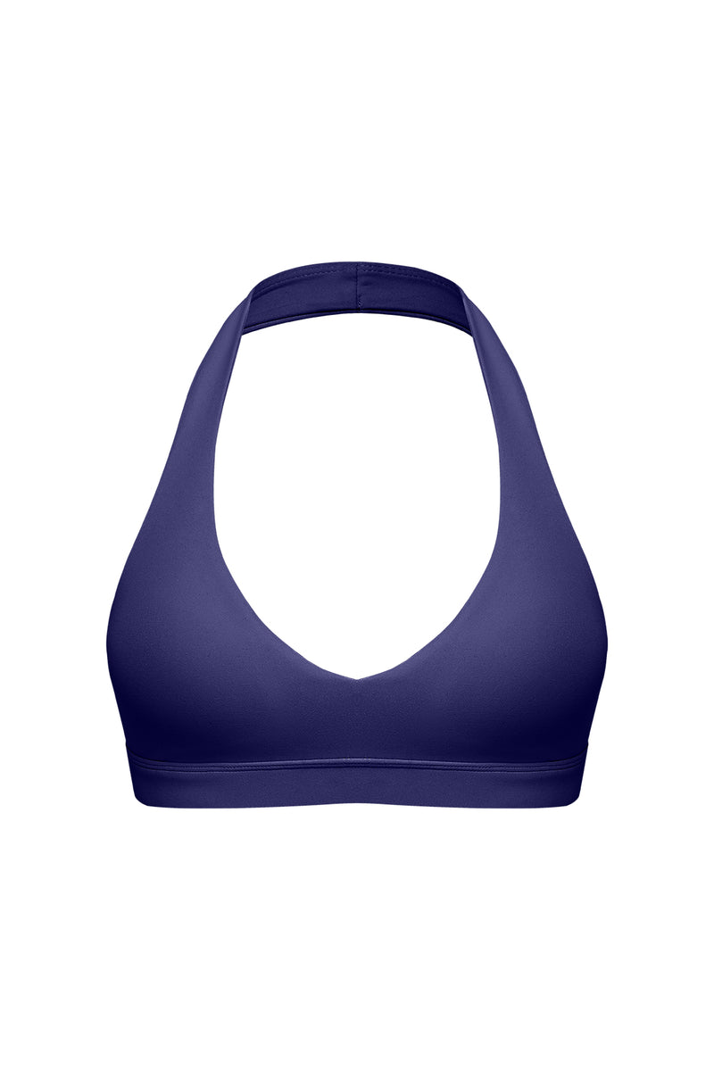 V-Cut Halter Bra | Midnight bra| WISKII Active
