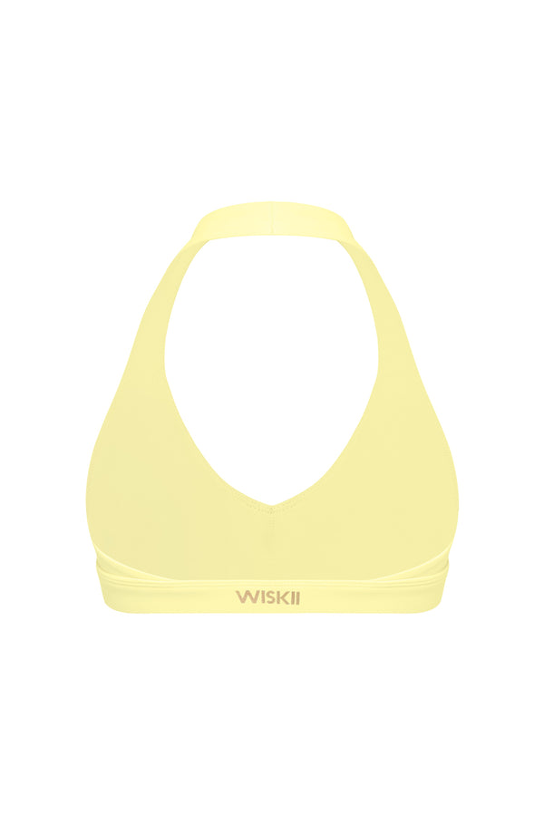 V-Cut Halter Bra | Lemon | WISKII Active