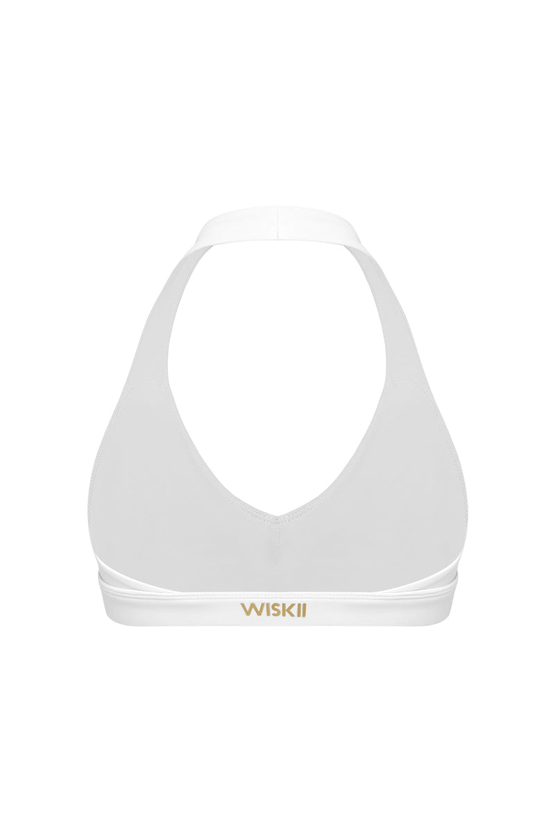 V-Cut Halter Bra | Ivory | WISKII Active