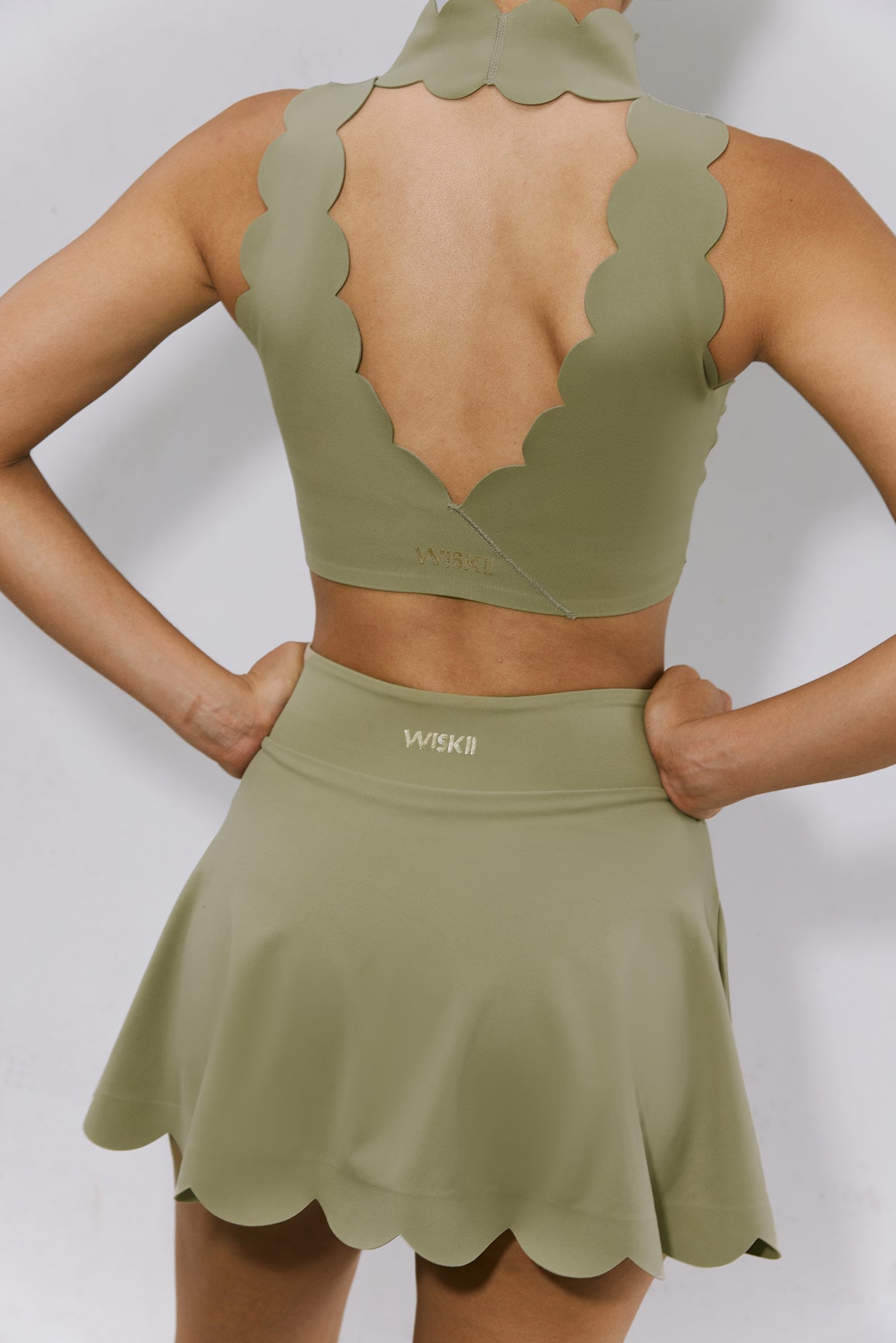 High-Waist A-line Tennis Skirt