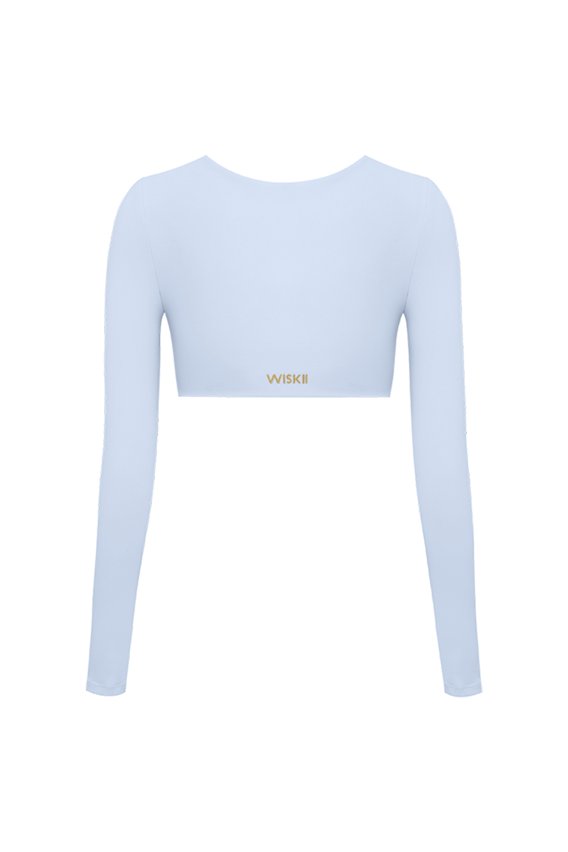 Twist-Front Long Sleeve Crop Top | heavenlyblue | WISKII ACTIVE