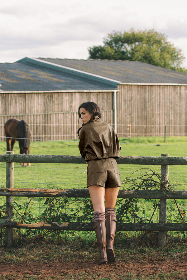 Retro Faux Leather Jacket