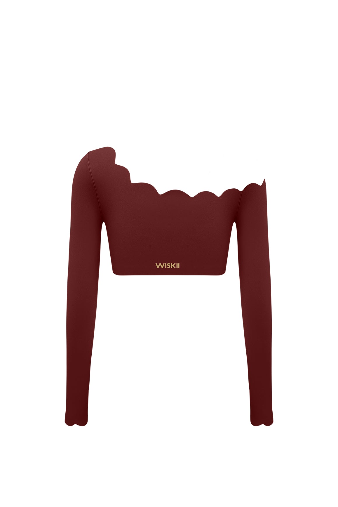 オフショルダー長袖クロップトップ