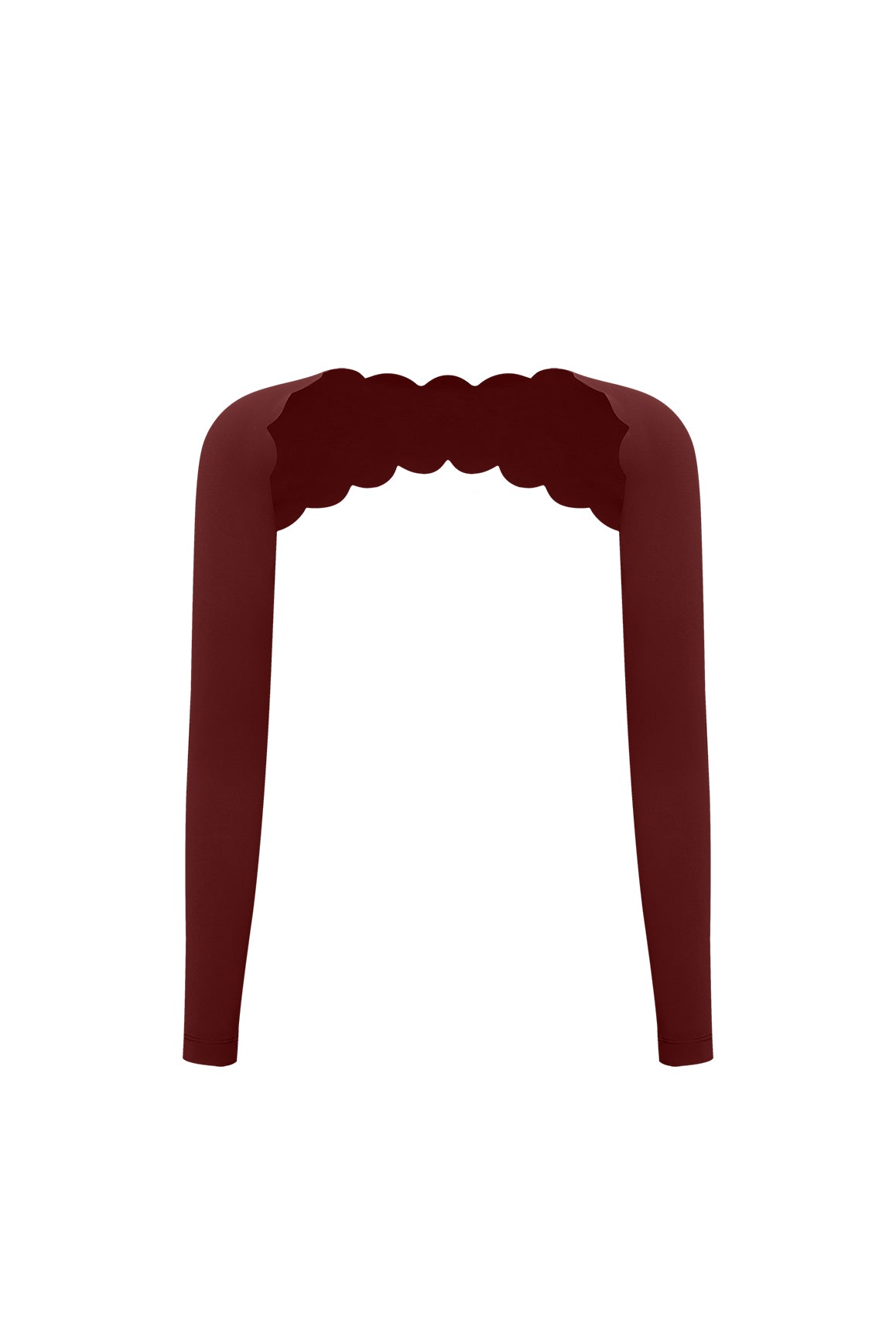 Scalloped Long Sleeve Sports Shrug