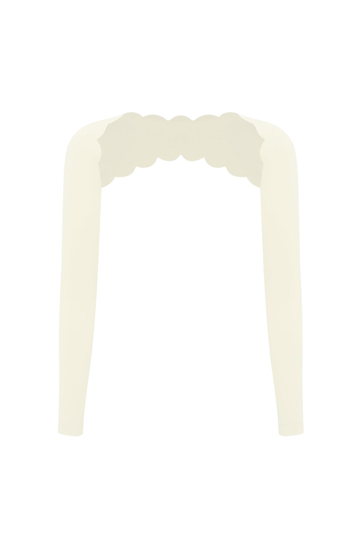 Scalloped Long Sleeve Sports Shrug