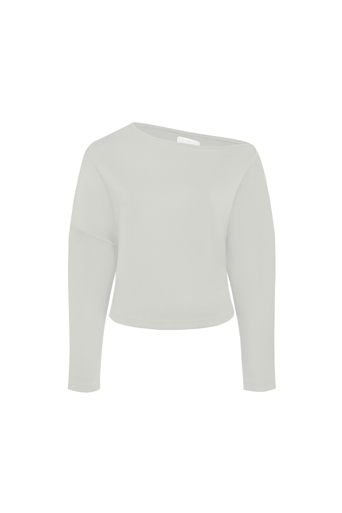 VISKII Vivid Asymmetric Long Sleeve Top in a vibrant color, featuring a stylish asymmetric design and long sleeves.