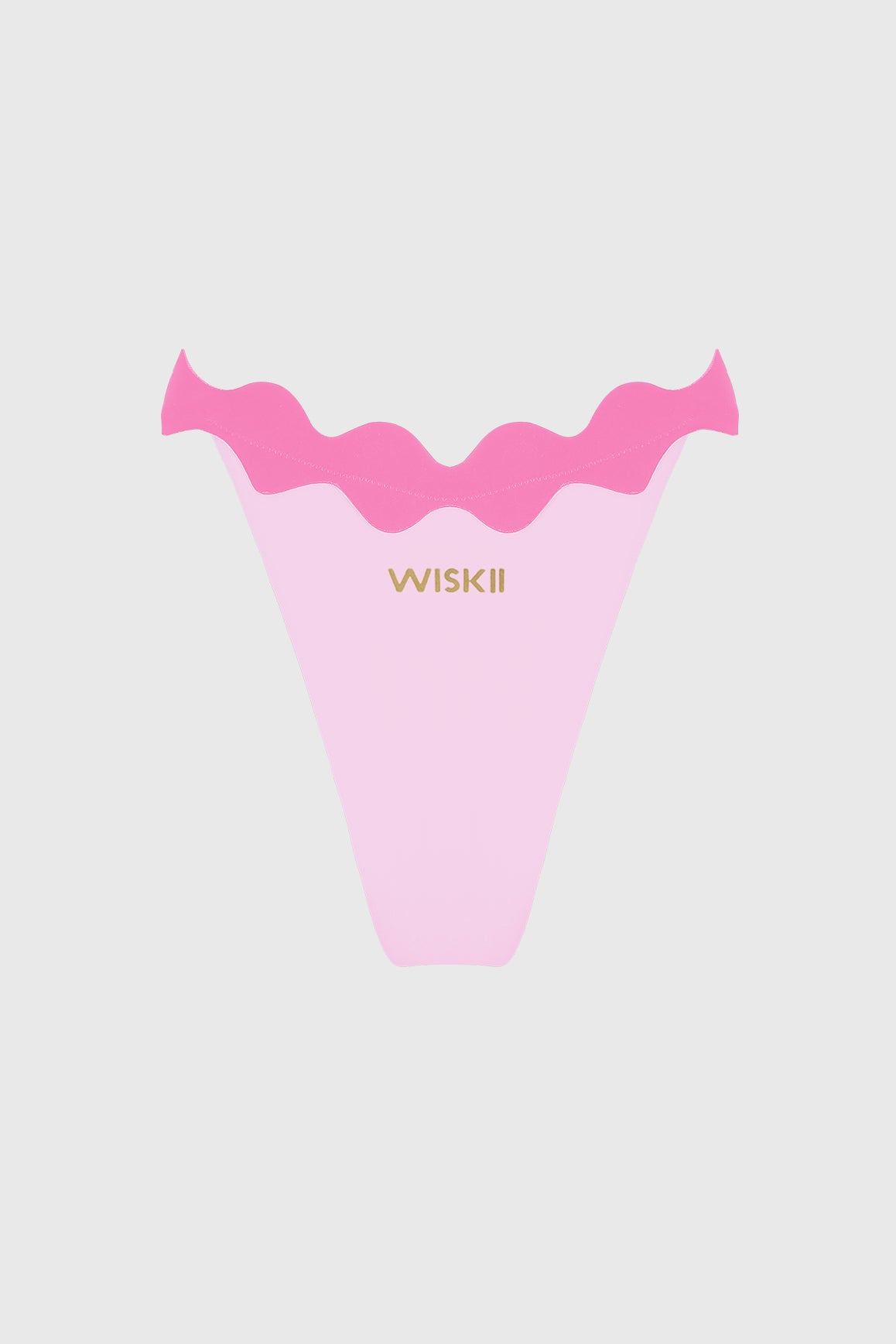 WISKII Riviera scallop contrast bikini bottom, stylish underwear with scalloped edges in vibrant colors and comfortable fit.