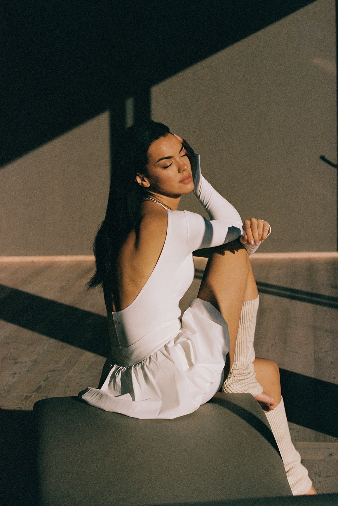 Long Sleeve Open Back Bodysuit