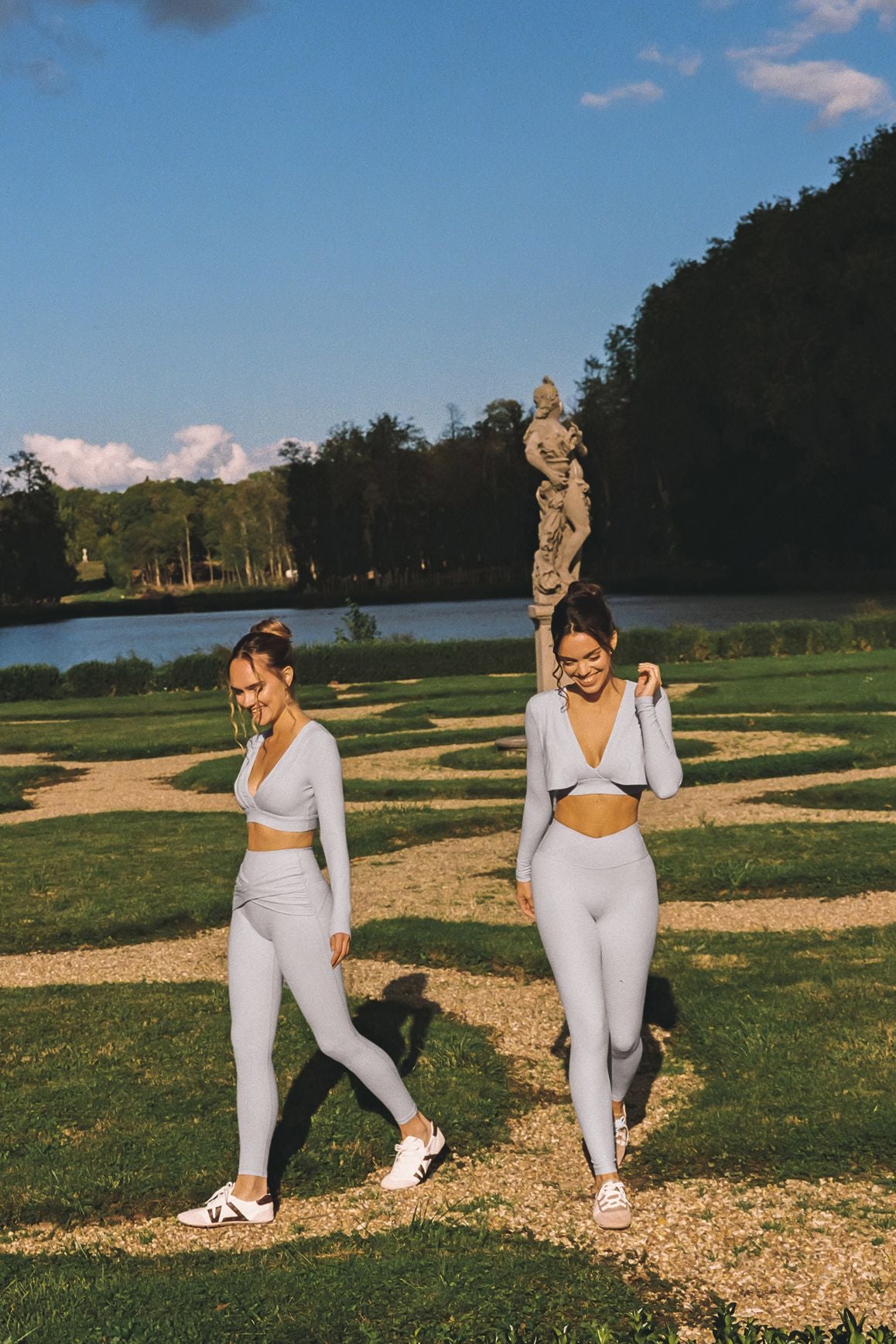 Pleated Crossover Scrunch Leggings