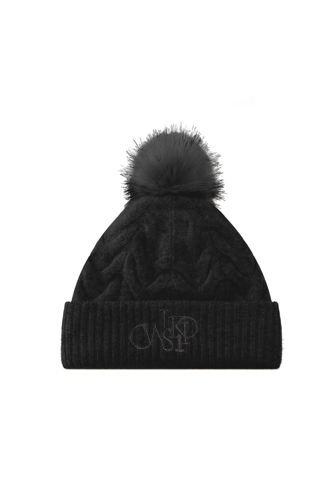 Chunky Cable Knit Beanie - WISKIIWS010blackF