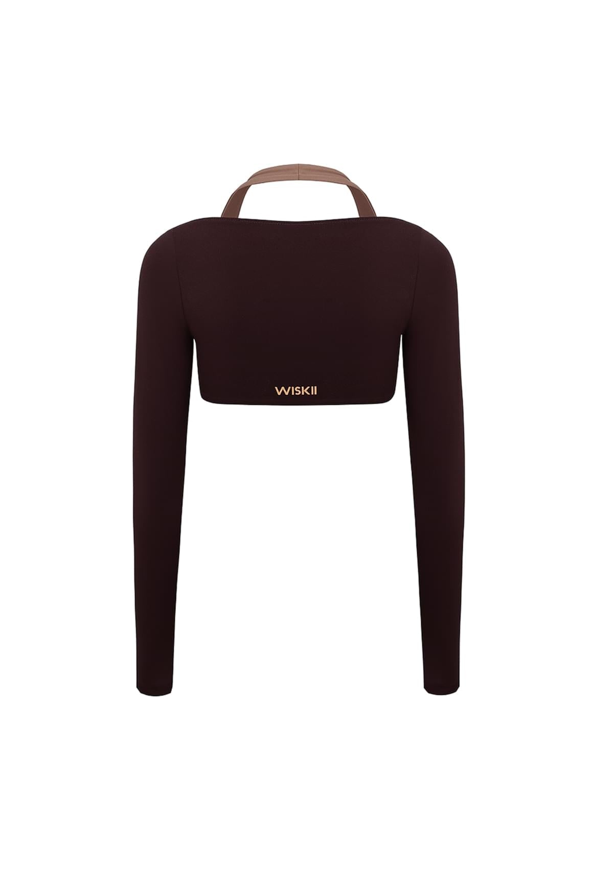 Colorblock One-Piece Long Sleeve Crop Top - WISKIIWS620figmochaS