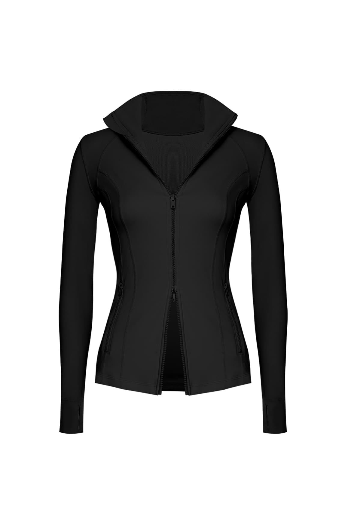 Double Zip Slim Fit Active Jacket - WISKIIWS510blackS