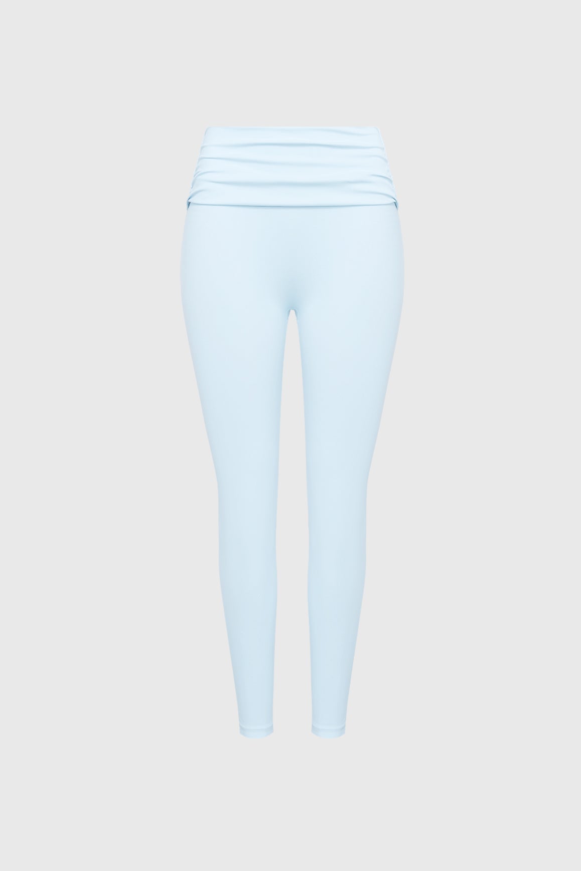 Draped Fold-Over Low-Rise Scrunch Leggings - WISKII - Leggings