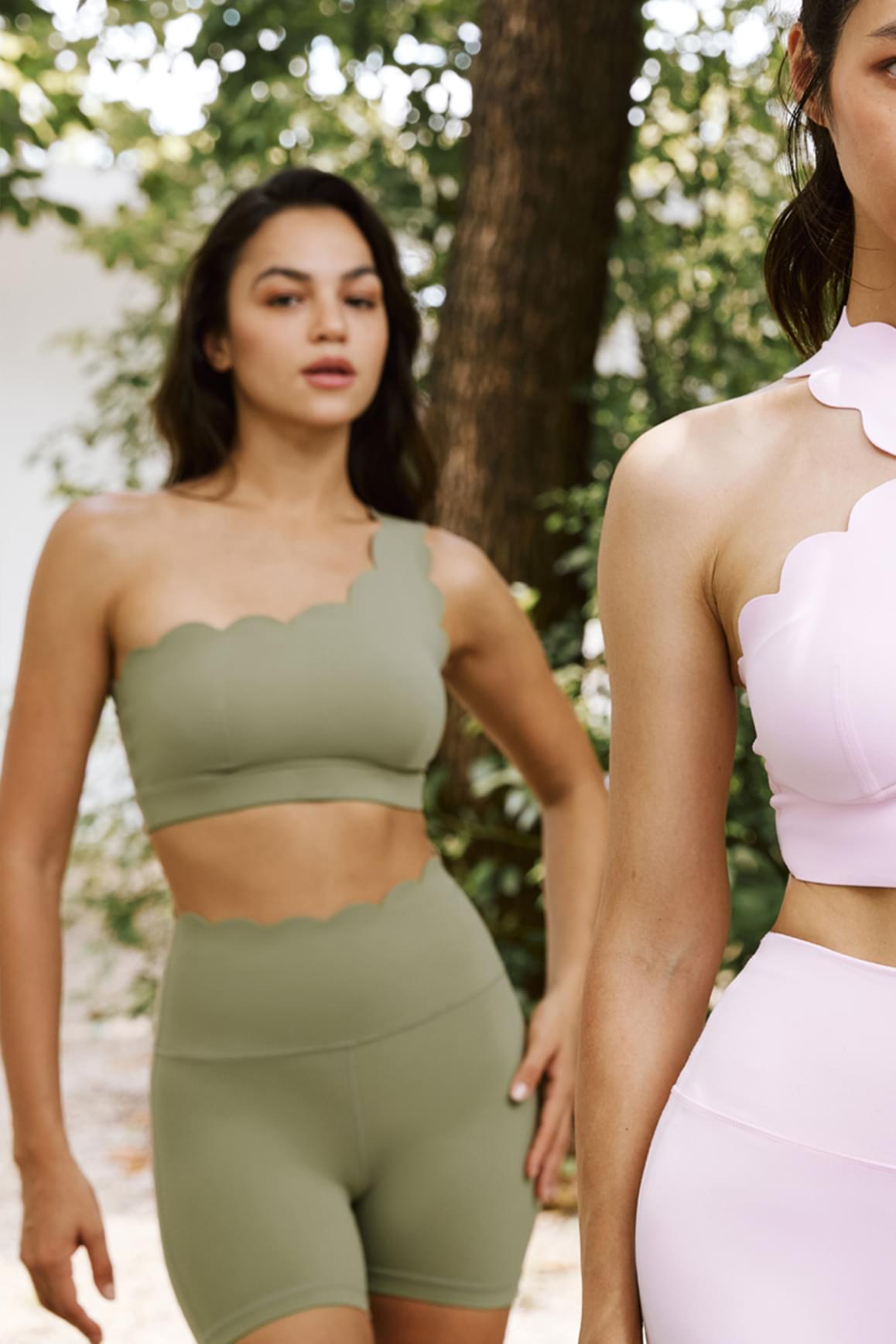 Dynamic One Shoulder Sports Bra - WISKIIWS204mutedkhakiS